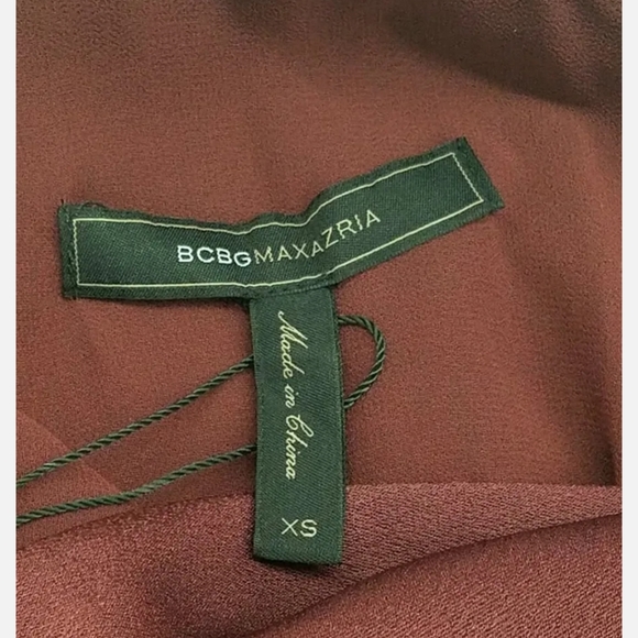 NWT BCBGMaxazria Elana Burgundy Sleeveless Spagreetti Strap V Neck Dress mini xs - Picture 4 of 5